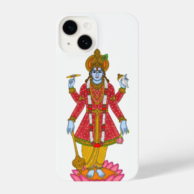 Lord Vishnu Phone Case iPhone 14 Hülle (Rückseite)