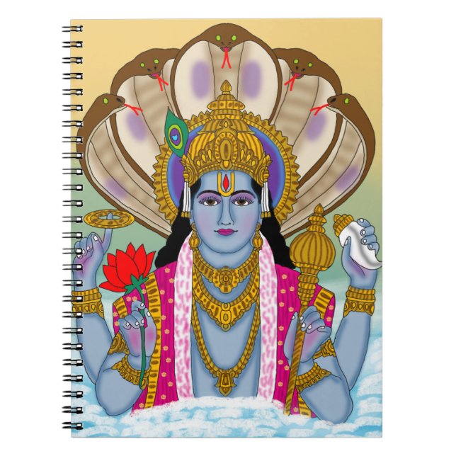 Lord Vishnu Schreibwaren Notizblock (Vorderseite)