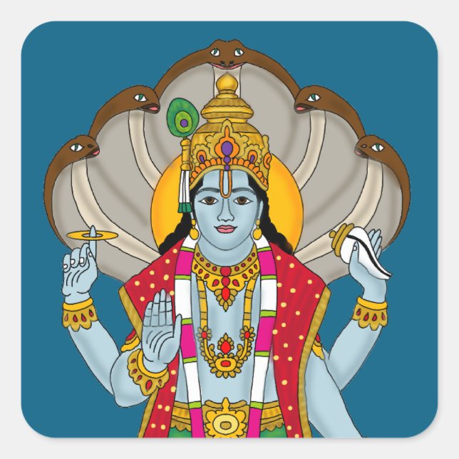 Lord Vishnu Sticker (Vorderseite)