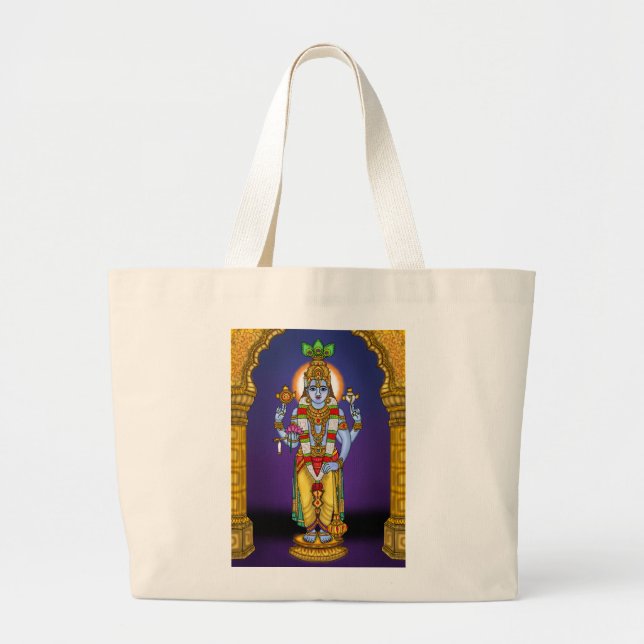 Lord Vishnu-Tasche Jumbo Stoffbeutel (Vorne)