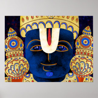 Lord Vishnu Tirupati Perumal Hindu Gott Gemälde Poster