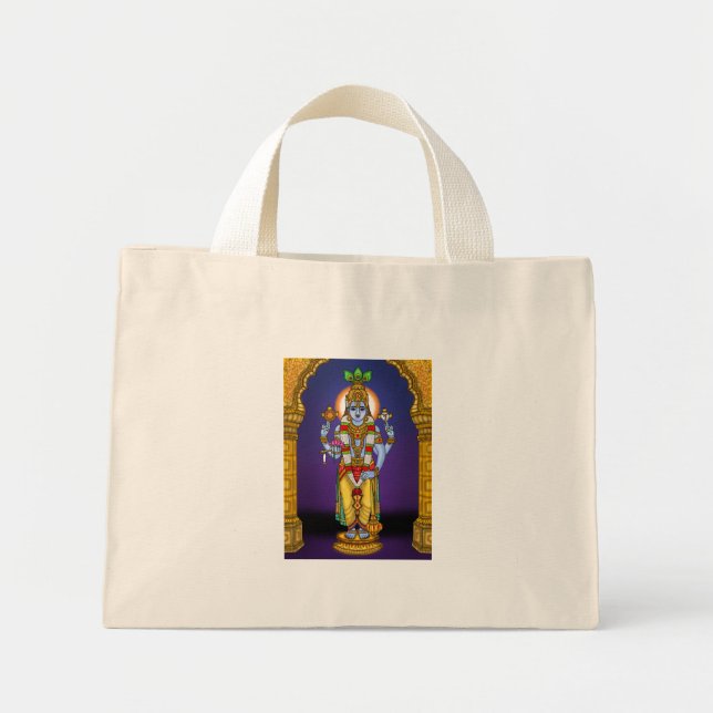 Lord Vishnu-Tragetasche Mini Stoffbeutel (Vorne)