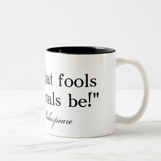 Lord, welche Dummköpfe diese Sterbliche sind - Zweifarbige Tasse (Rechts)