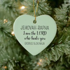 Lord Who Heals Light Green Simple Christian Keramik Ornament