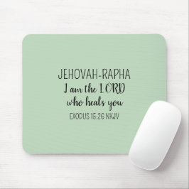 Lord Who Heals Light Green Simple Christian Mousepad