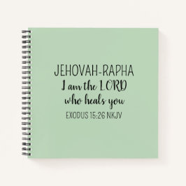 Lord Who Heals Light Green Simple Christian Notizbuch