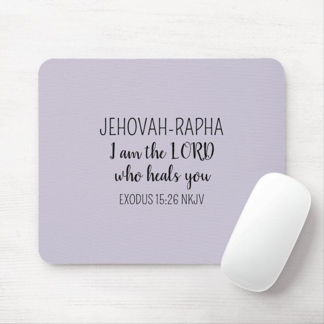 Lord Who Heals Light Purple Simple Christian Mousepad (Mit Mouse)