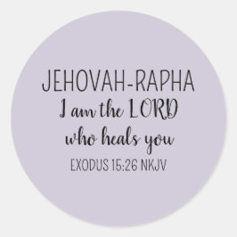 Lord Who Heals Light Purple Simple Christian Runder Aufkleber