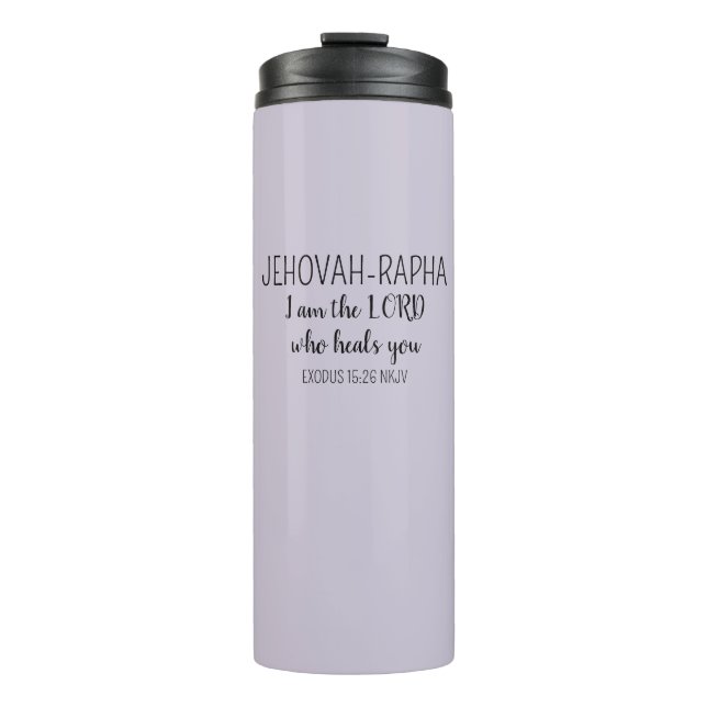  Lord Who Heals Light Purple Simple Christian Thermosbecher (Vorderseite)