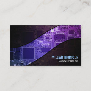 L'ordinateur répare des cartes de visite