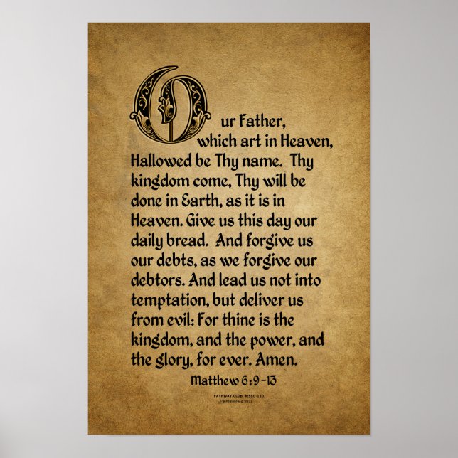 Lord's Gebet (Unser Vater..) Poster (Vorne)