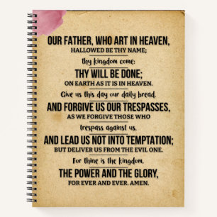 Lord's Prayer 8,5 x 8,5 Notebook Notizbuch