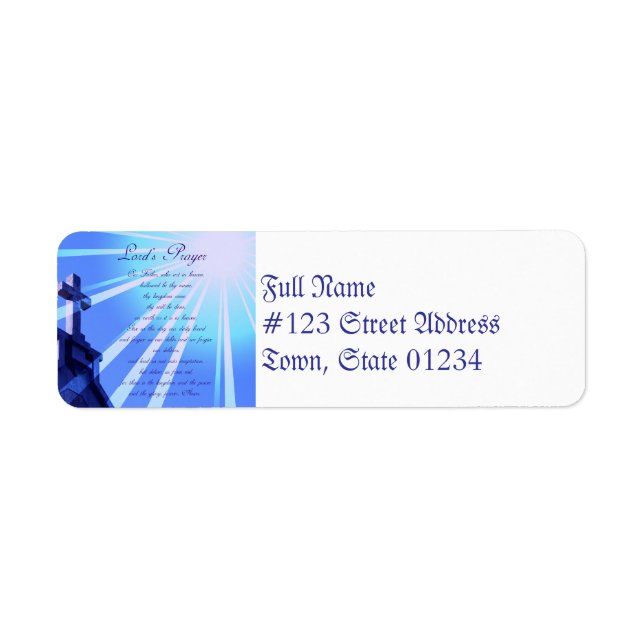 Lord's Prayer Design Address Labels (Vorne)