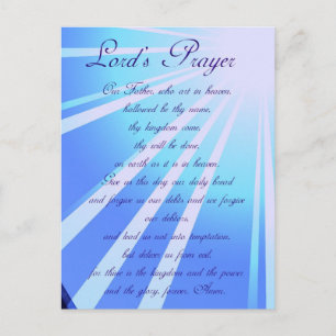 Lord's Prayer Design Postcard Postkarte