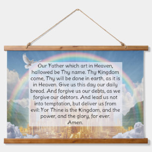 Lord's Prayer Wandteppich Mit Holzrahmen