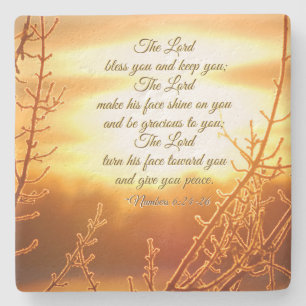 Lord's Segen Numbers 6:24-26 Bible Verse Steinuntersetzer