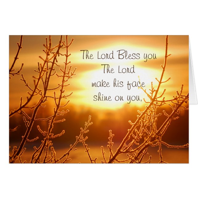 Lord's Segen, Nummern 6:24-26 Bibelkarte (Vorderseite (Horizontal))