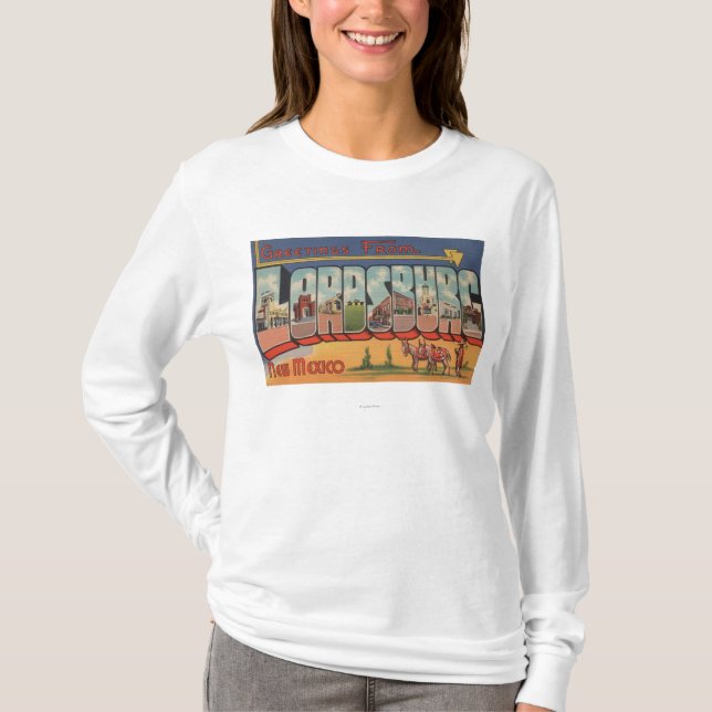 Lordsburg, New Mexiko - große Buchstabe-Szenen T-Shirt (Vorderseite)