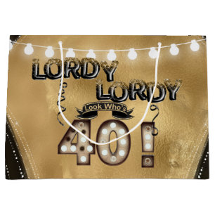 Lordy Lordy Look, der 40 Geburtstagsballons ist Große Geschenktüte