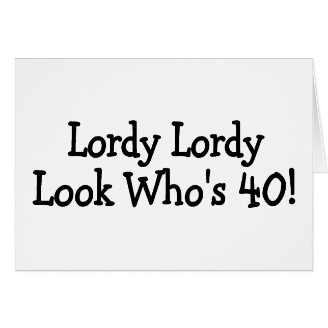 Lordy Lordy schaut Whos 40 (Vorderseite (Horizontal))
