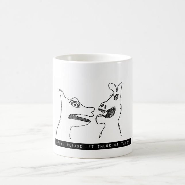 Lordy mit der Band-Tasse mit 1975 Aufklebern Kaffeetasse (Mittel)