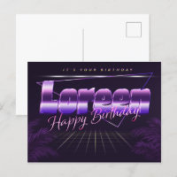 Loreen Nom Prénom Anniversaire de la carte postale