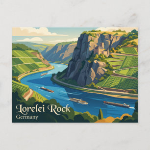 Lorelei-Felsen Deutschland Postkarte