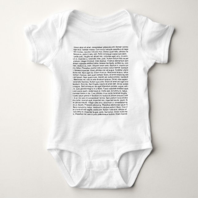 lorem ipsum Blindtext dummy text Baby Strampler (Vorderseite)