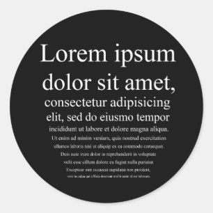 Lorem Ipsum Runder Aufkleber