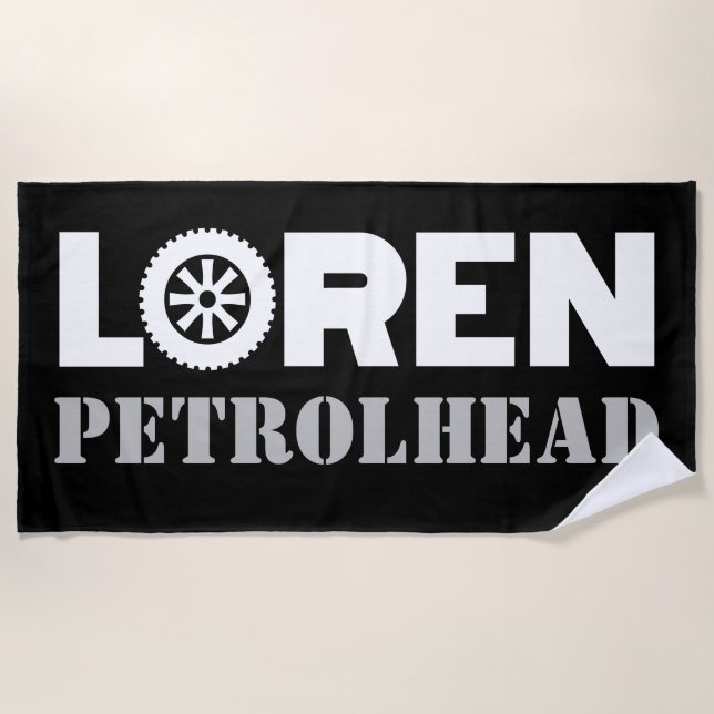 Loren Petrol Head Strandtuch (Vorderseite)