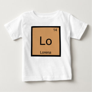 Lorena Name Chemistry Element Periodic Table Baby T-shirt
