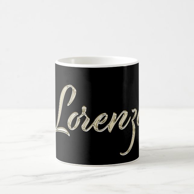 Lorenzo Name whitegold Tasse de thé (Centre)