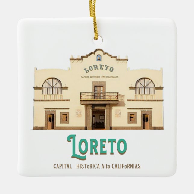 Loreto Baja California Sur Mexiko Keramikornament (Vorderseite)