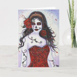 Loretta Day of the Dead Card By Renee Karte