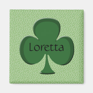 Loretta Shamrock Name Magnet