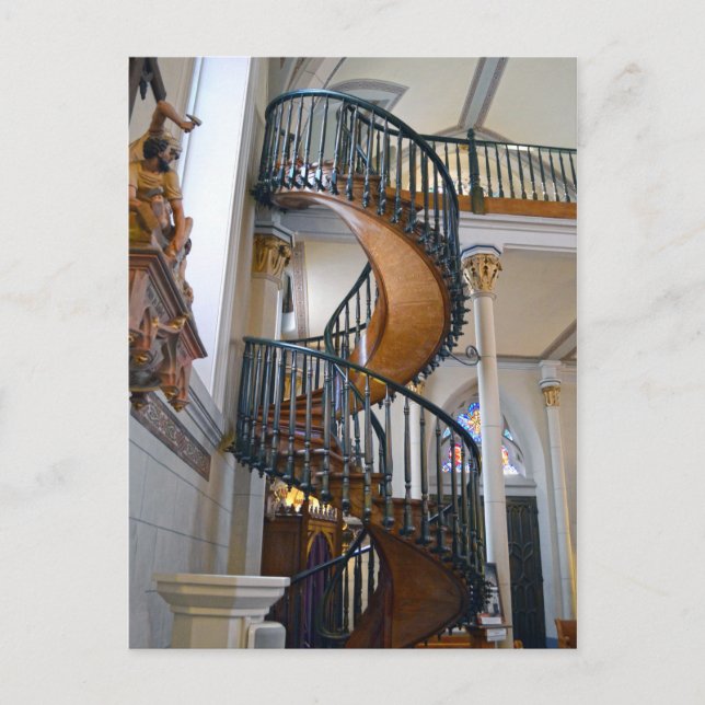Loretto Chapel Miraculous Stairway, Santa Fe, NM Postkarte (Vorderseite)