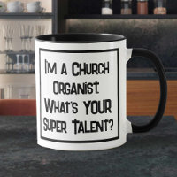 L'Organiste Eglise Super Talent. Mug à café à deux