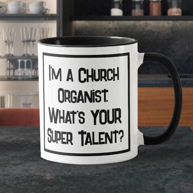 L'Organiste Eglise Super Talent. Mug à café à deux (Créateur téléchargé)