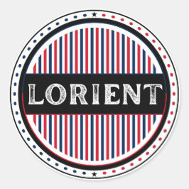 Lorient City Pride Emblem – French Identity Runder Aufkleber