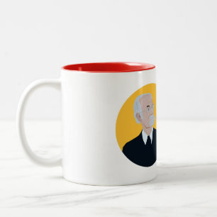 Loriot - Lustiger Spruch - Früher war mehr lametta Zweifarbige Tasse