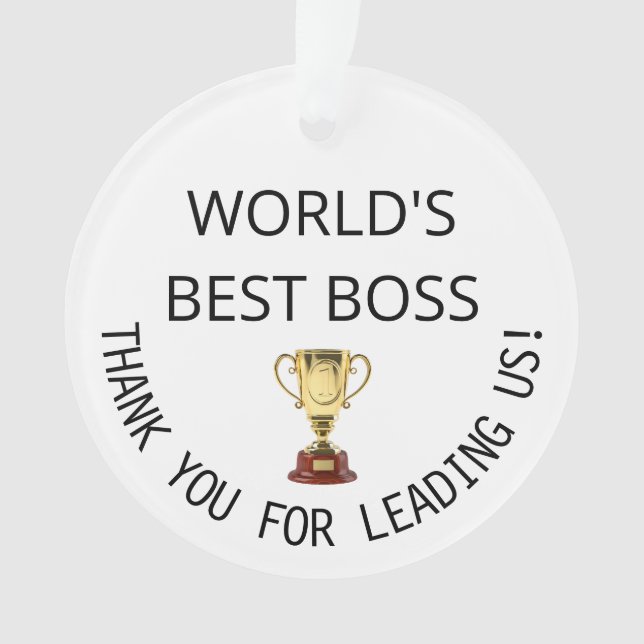 L'Ornament cadeau du meilleur patron du monde (devant)