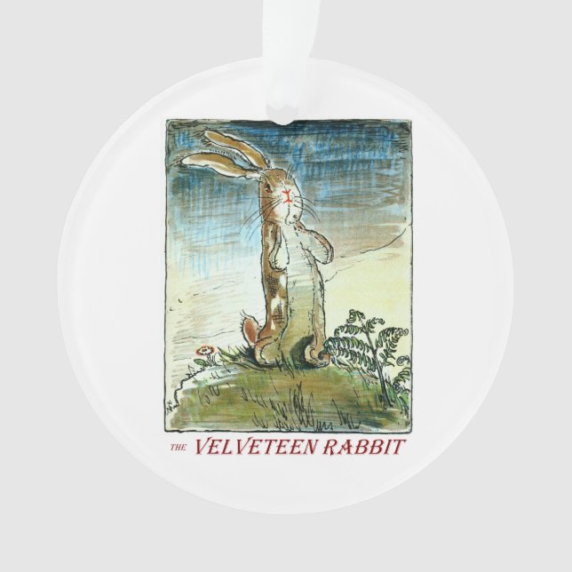 L'ornement de lapin de velventine (devant)