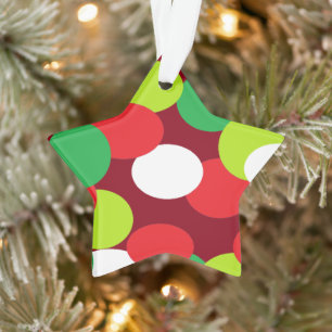 L'ornement de Noël de l'Étoile avec des points ova