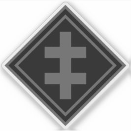 Lorraine-Kreuz - v2 (grau) Aufkleber