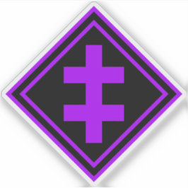 Lorraine-Kreuz - v2 (lila) Aufkleber