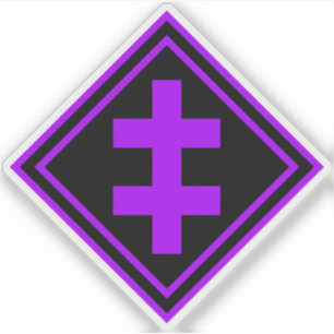 Lorraine-Kreuz - v2 (lila) Aufkleber