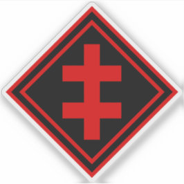 Lorraine-Kreuz - v2 (rot) Aufkleber