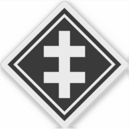 Lorraine-Kreuz - v2 (weiß) Aufkleber