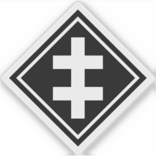 Lorraine-Kreuz - v2 (weiß) Aufkleber