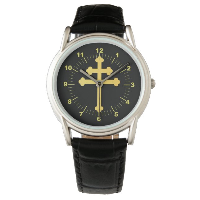 Lorrainenkreuz Armbanduhr (Vorderseite)